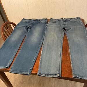 Orvis Jeans Men’s 38x32 Five Pocket Stretch Denim Straight-LOT of 2